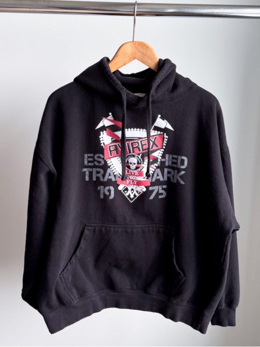 Avirex Live To Fly Graphic Heavyweight Hoodie XL